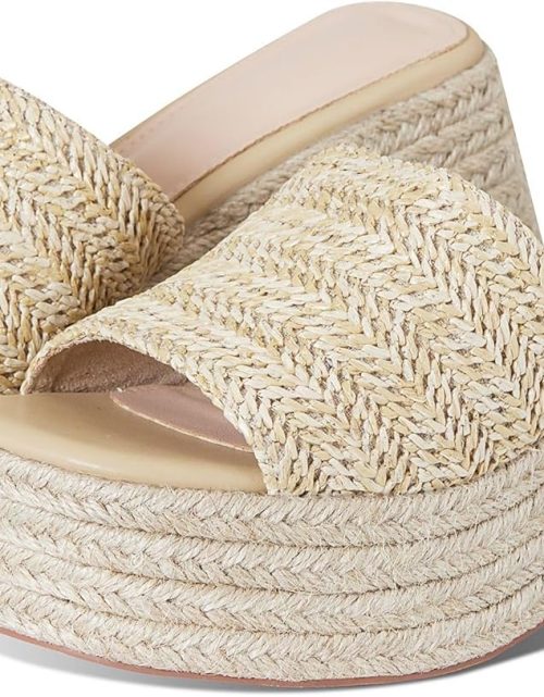 Platform Slip on Espadrille Sandals for Women Wedges Slides Bohemia Sandals Flatform Open Toe Beach Sandals